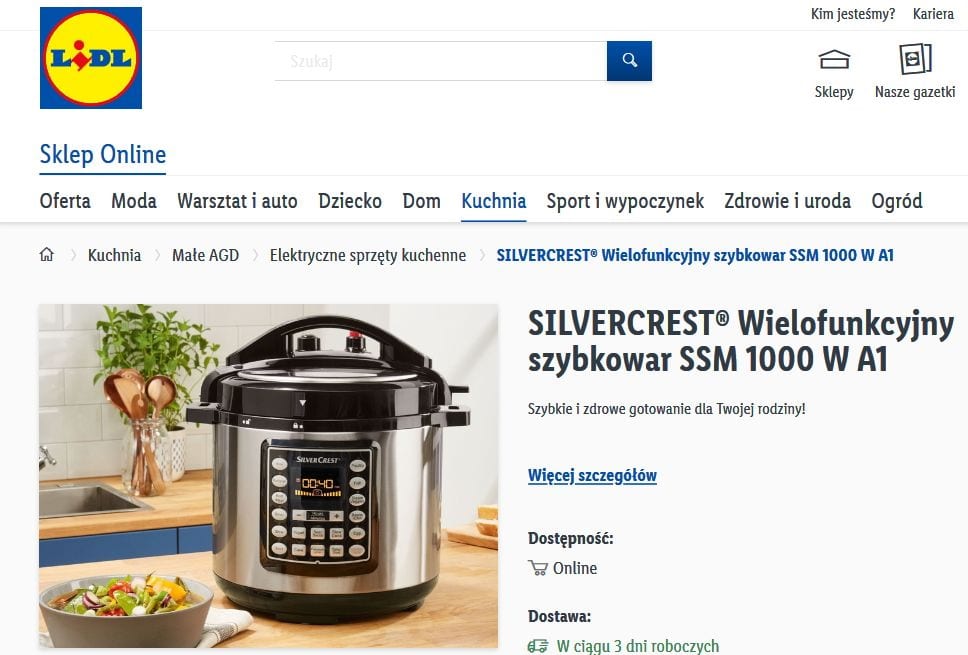 Wielofukcyjny szybkowar SILVERCREST 