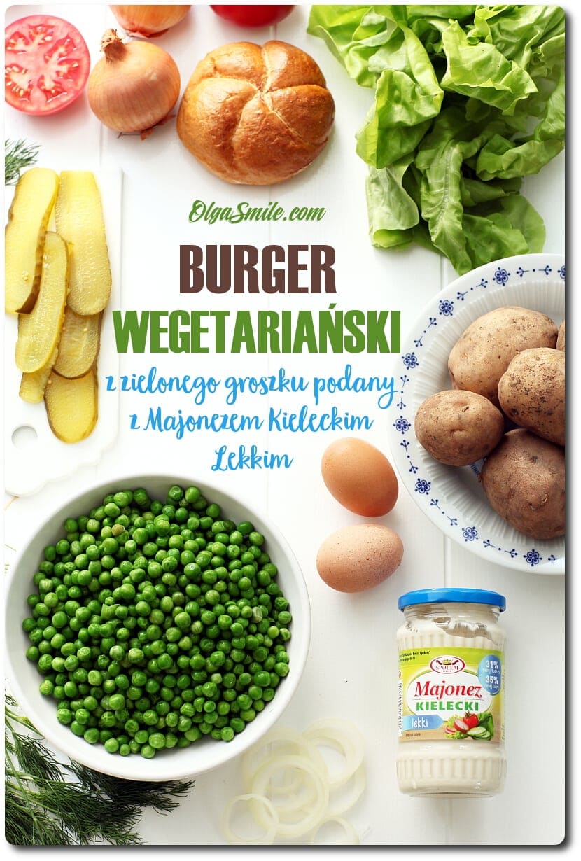Burger wegetariański z Majonezem Kieleckim Lekkim Burger wegetariański z Majonezem Kieleckim Lekkim