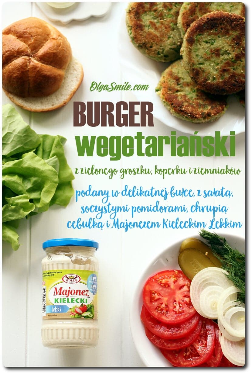 Burger wegetariański z Majonezem Kieleckim Lekkim Burger wegetariański z Majonezem Kieleckim Lekkim