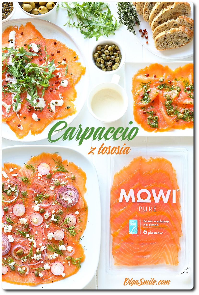 CARPACCIO Z WĘDZONEGO ŁOSOSIA