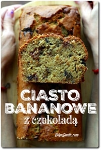 CIASTO BANANOWE Z CZEKOLADĄ