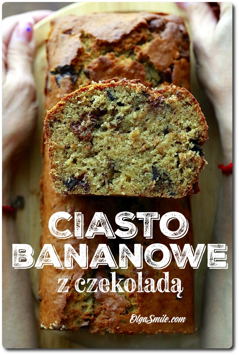CIASTO BANANOWE Z CZEKOLADĄ