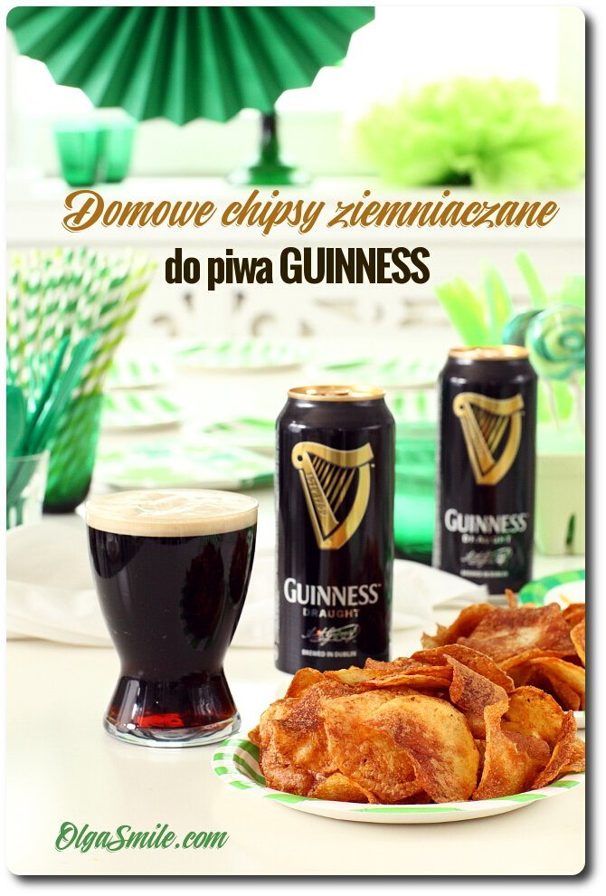 Chipsy ziemniaczane jako przystawka do piwa GUINNESS