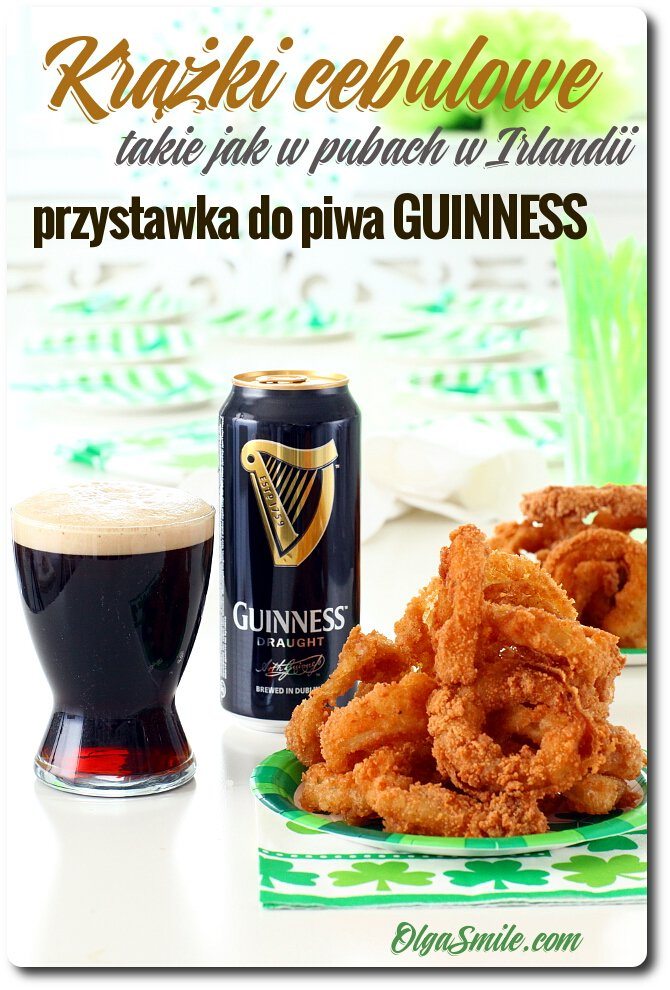 Krążki cebulowe jako przystawka do piwa GUINNESS