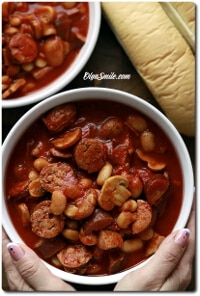 FASOLKA PO BRETOŃSKU Z PIECZARKAMI