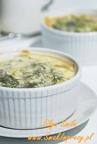 Flan łososiowy z chlebem tostowym (zapiekanka)