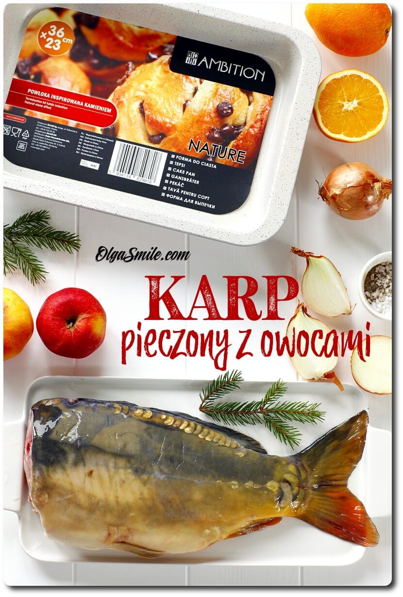 Karp pieczony z owocami Karp pieczony z owocami