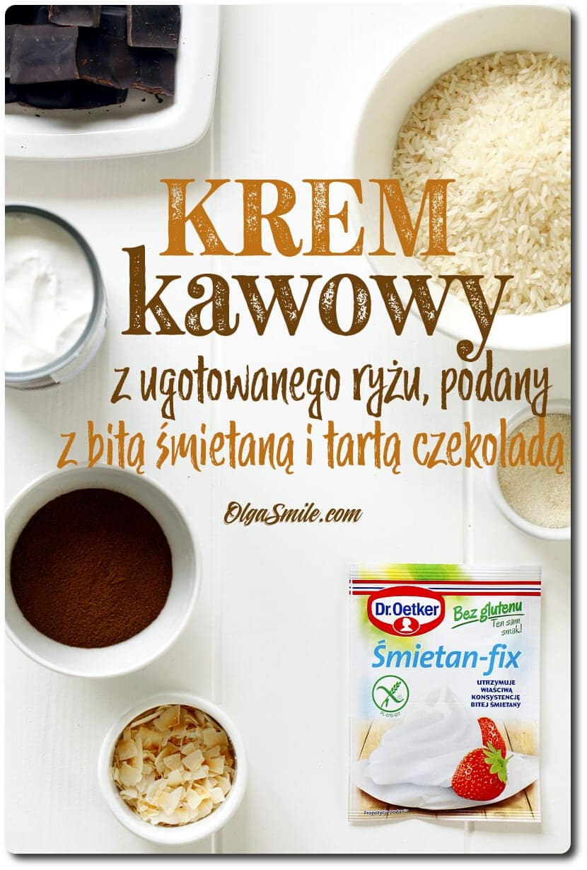KREM KAWOWY Z BITĄ ŚMIETANĄ KOKOSOWĄ