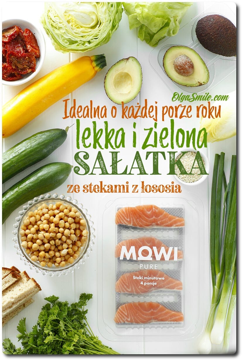 ZIELONA SAŁATKA ZE STEKAMI Z ŁOSOSIA ZIELONA SAŁATKA ZE STEKAMI Z ŁOSOSIA