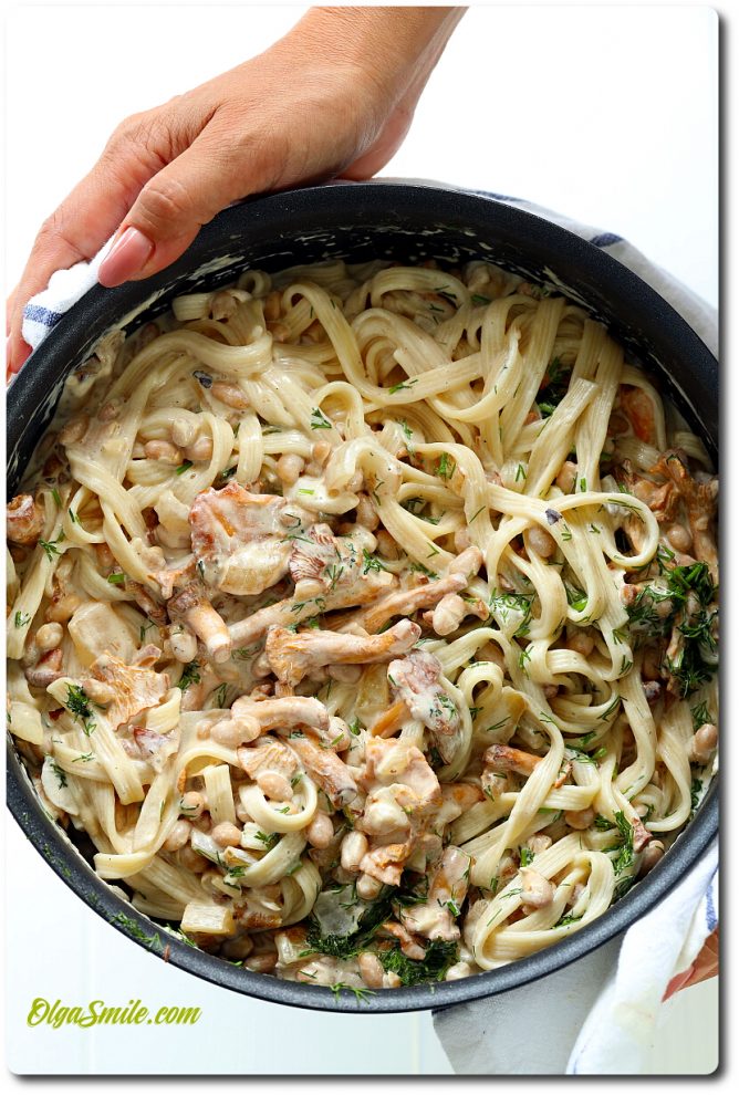 MAKARON Z GRZYBAMI przepis Olga Smile