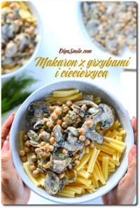 MAKARON Z PIECZARKAMI I CIECIERZYCĄ