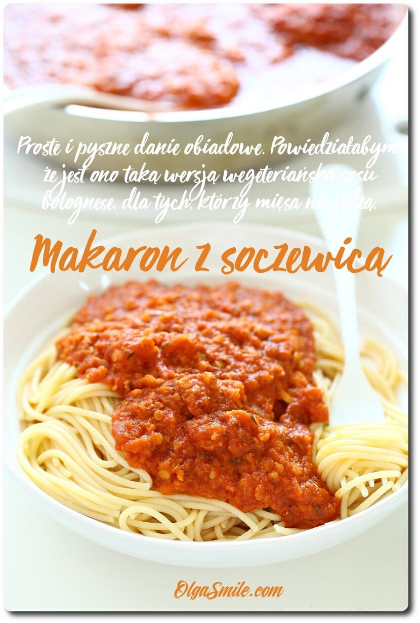 Makaron z soczewicą