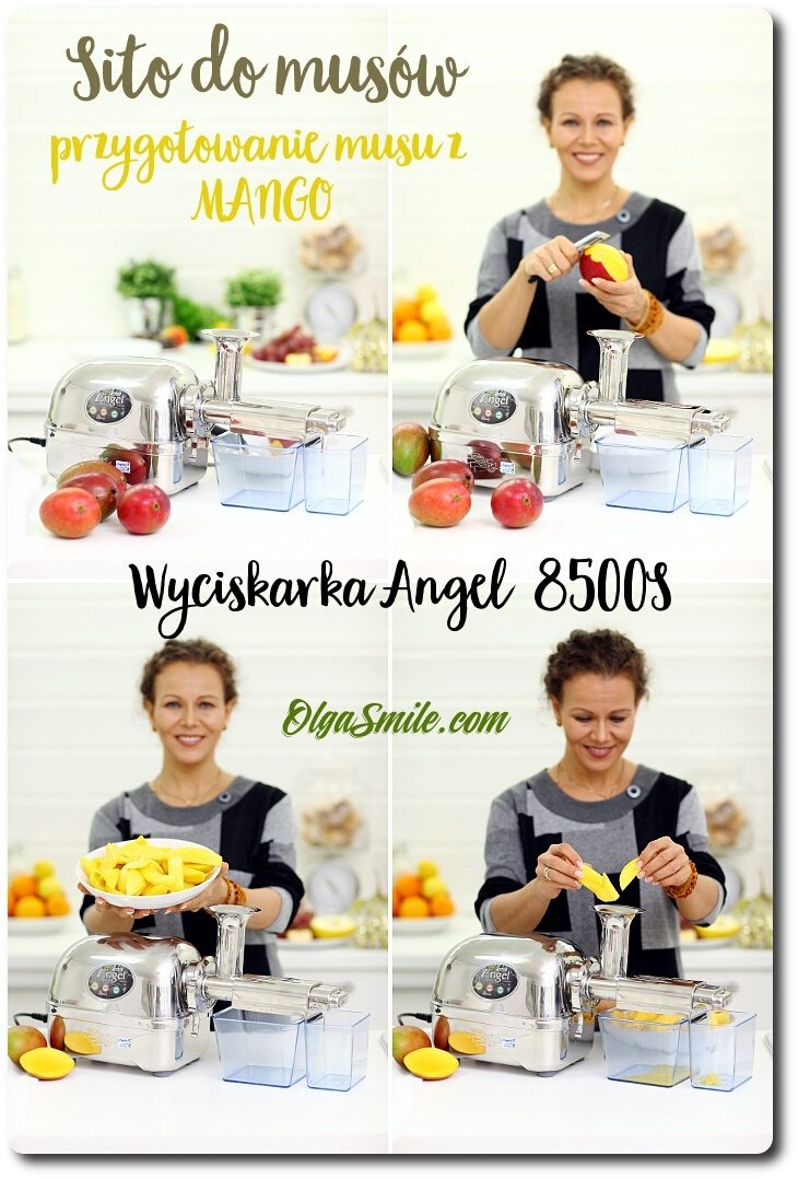 Wyciskarka Angel i sito do musów