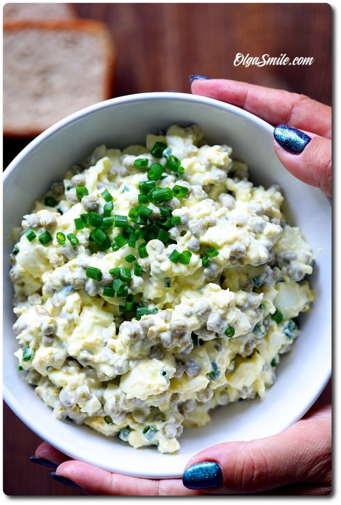 PASTA JAJECZNA Z GROSZKIEM przepis Olga Smile