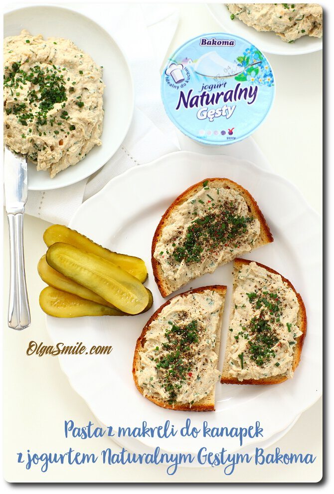 Pasta z makreli do kanapek z jogurtem Naturalnym Gęstym Bakoma Pasta z makreli do kanapek z jogurtem Naturalnym Gęstym Bakoma