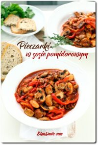 Pieczarki w sosie pomidorowym