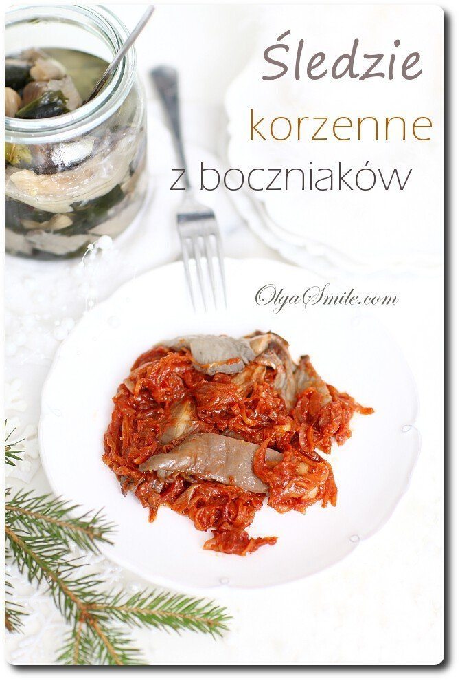 Śledzie korzenne z boczniaków