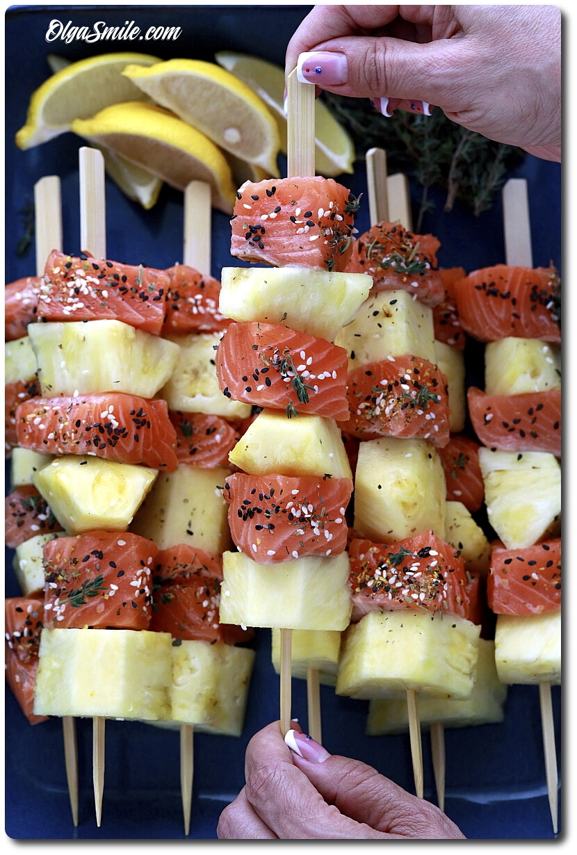 SZASZŁYKI Z ŁOSOSIA