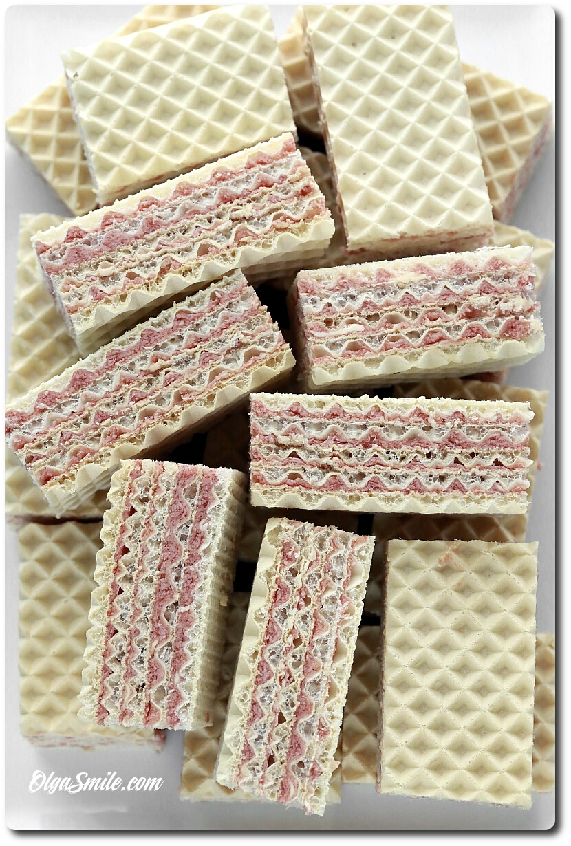 WAFLE PRZEKŁADANE Z MARMOLADĄ