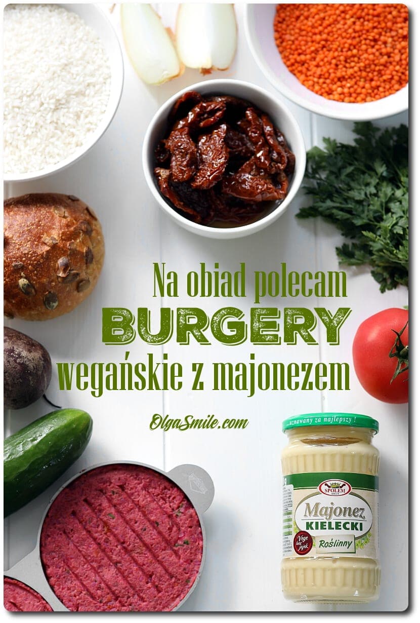 BURGER WEGAŃSKI Z MAJONEZEM