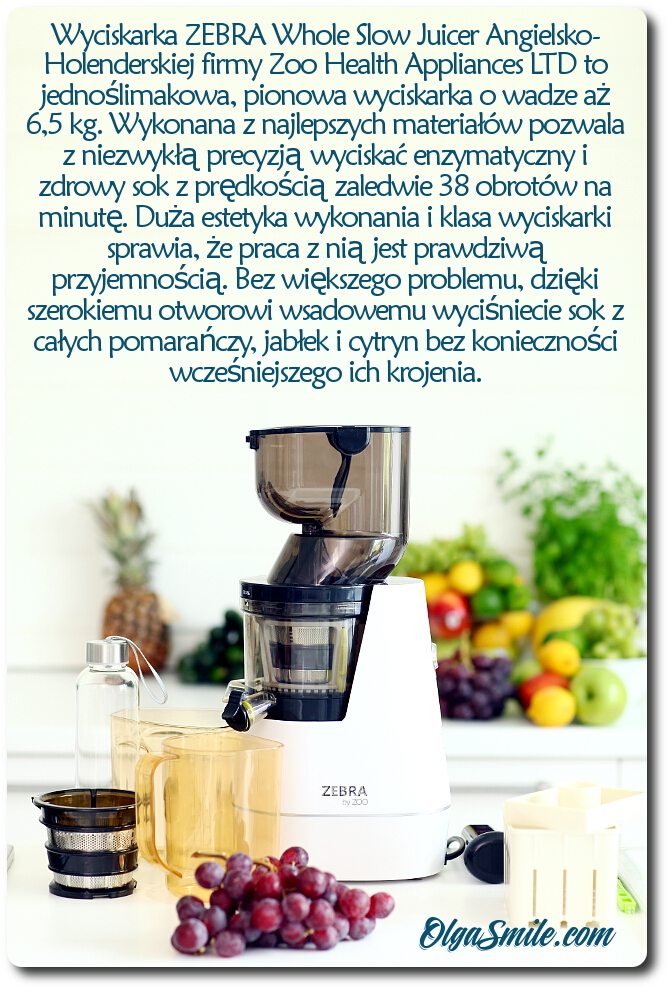 Wyciskarka ZEBRA Whole Slow Juicer