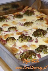 Zapiekanka warzywna - tarta warzywna z brokułami i boczkiem