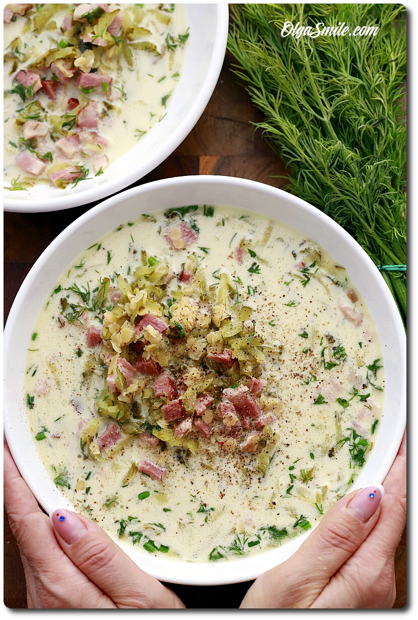 ZUPA OGÓRKOWA Z SOCZEWICĄ