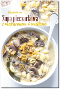 ZUPA PIECZARKOWA Z MAKARONEM