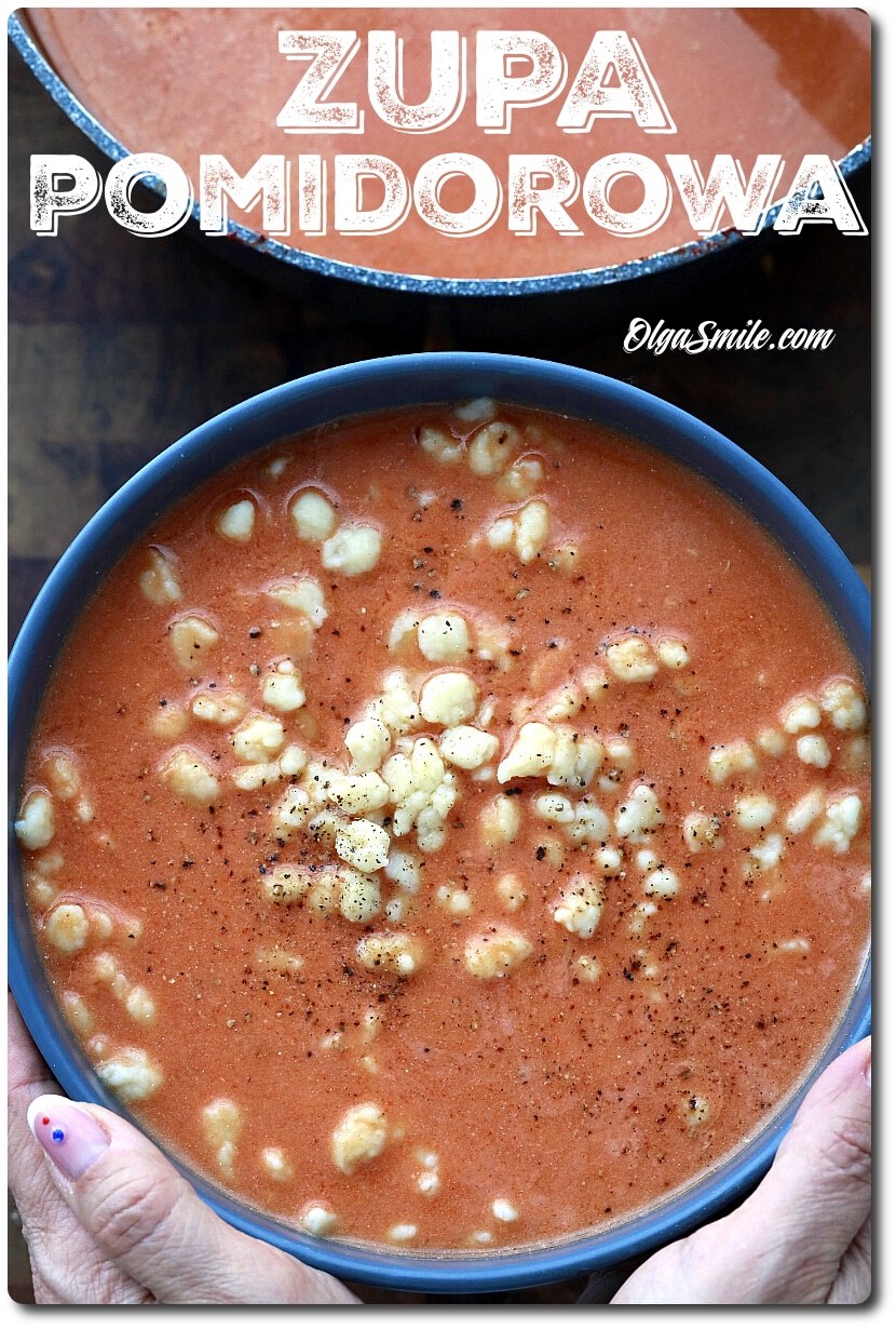ZUPA POMIDOROWA Z ZACIERKAMI