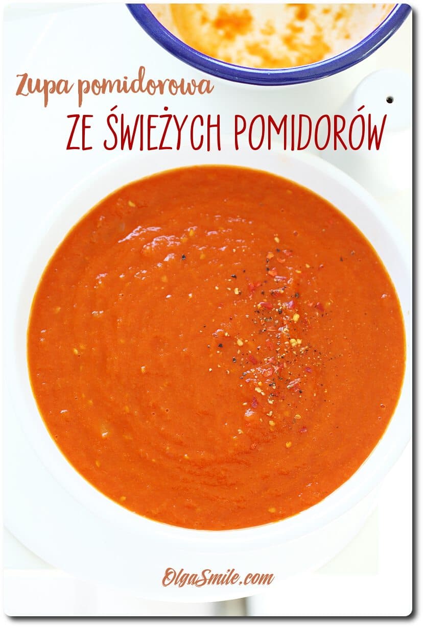 Zupa pomidorowa ze świeżych pomidorów