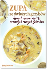 ZUPA ZE ŚWIEŻYCH GRZYBÓW